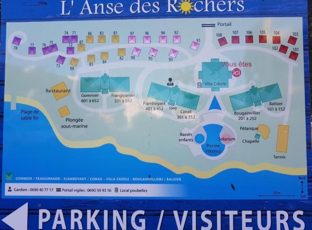 L'Oiseau Du Paradis Vue Mer Studio A Saint Francois A 100 M De La Plage Ngoại thất bức ảnh